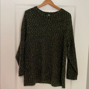 Green and Black Knit Sweater